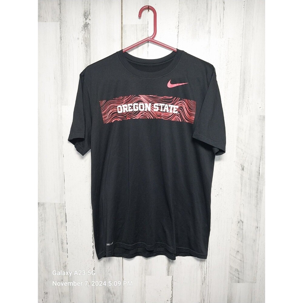 Nike Tee Oregon State Black Size Large Mens Short Sleeve